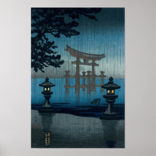 Tsuchiya Koitsu - Miyajima im Regen Poster