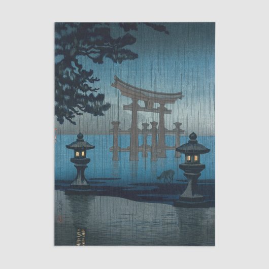 Tsuchiya Koitsu - Miyajima im Regen Seidenpapier