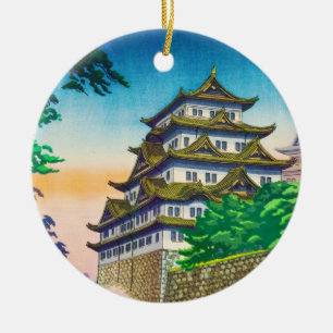 Tsuchiya Koitsu Nagoya Schlossschienbein hanga Keramikornament