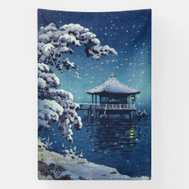Tsuchiya Koitsu - Schnee auf dem Ukimido in Katada Banner