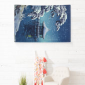 Tsuchiya Koitsu - Schnee auf dem Ukimido in Katada Banner (InSitu)