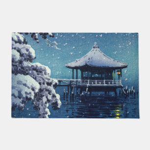 Tsuchiya Koitsu - Schnee auf dem Ukimido in Katada Fußmatte
