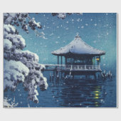Tsuchiya Koitsu - Schnee auf dem Ukimido in Katada Geschenkpapier (Flach)