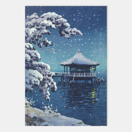 Tsuchiya Koitsu - Schnee auf dem Ukimido in Katada Geschenkpapier Set