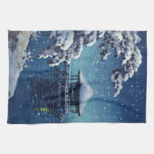 Tsuchiya Koitsu - Schnee auf dem Ukimido in Katada Geschirrtuch (Horizontal)