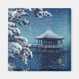 Tsuchiya Koitsu - Schnee auf dem Ukimido in Katada Magnet