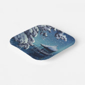 Tsuchiya Koitsu - Schnee auf dem Ukimido in Katada Pappteller (Gewinkelt)