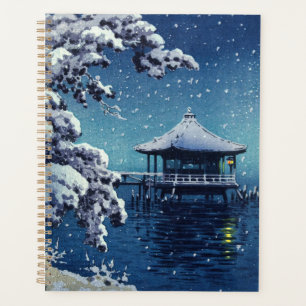 Tsuchiya Koitsu - Schnee auf dem Ukimido in Katada Planer