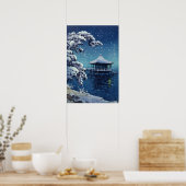 Tsuchiya Koitsu - Schnee auf dem Ukimido in Katada Poster (Küche)