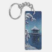 Tsuchiya Koitsu - Schnee auf dem Ukimido in Katada Schlüsselanhänger (Vorderseite links)