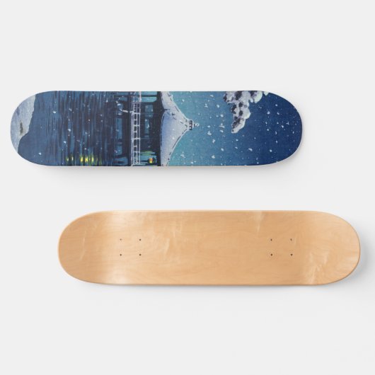 Tsuchiya Koitsu - Schnee auf dem Ukimido in Katada Skateboard (Horizontal)