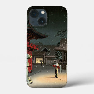 Tsuchiya Koitsu - Schnee bei Nezu Shrine Case-Mate iPhone Hülle