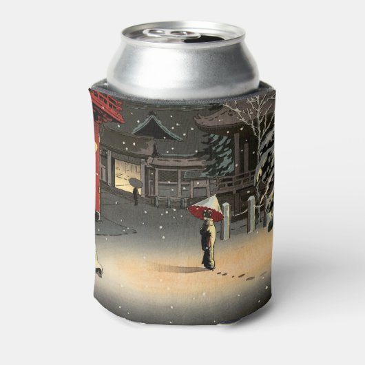 Tsuchiya Koitsu - Schnee bei Nezu Shrine Dosenkühler (Kanne Rückseite)