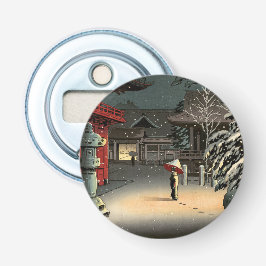 Tsuchiya Koitsu - Schnee bei Nezu Shrine Flaschenöffner