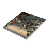 Tsuchiya Koitsu - Schnee bei Nezu Shrine Fliese (Seite)