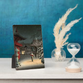 Tsuchiya Koitsu - Schnee bei Nezu Shrine Fotoplatte (Seite)