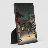 Tsuchiya Koitsu - Schnee bei Nezu Shrine Fotoplatte (Seite)