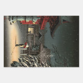 Tsuchiya Koitsu - Schnee bei Nezu Shrine Geschenkpapier Set (Vorderseite 3)