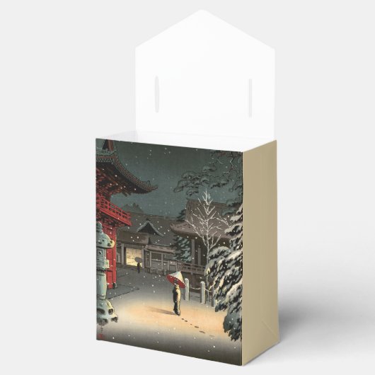 Tsuchiya Koitsu - Schnee bei Nezu Shrine Geschenkschachtel (Geöffnet)