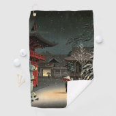 Tsuchiya Koitsu - Schnee bei Nezu Shrine Golfhandtuch (Insitu)