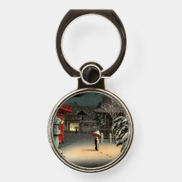 Tsuchiya Koitsu - Schnee bei Nezu Shrine Handy Ring