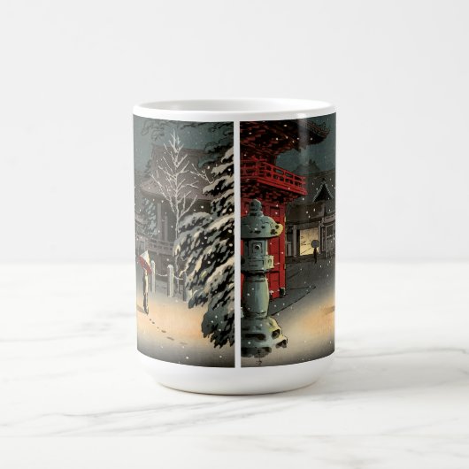 Tsuchiya Koitsu - Schnee bei Nezu Shrine Kaffeetasse (Mittel)