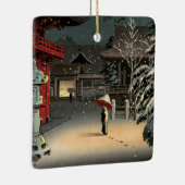 Tsuchiya Koitsu - Schnee bei Nezu Shrine Keramikornament (Rechts)