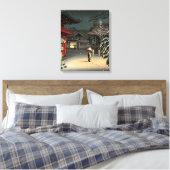 Tsuchiya Koitsu - Schnee bei Nezu Shrine Leinwanddruck (Insitu (Schlafzimmer))