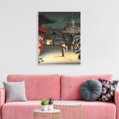Tsuchiya Koitsu - Schnee bei Nezu Shrine Leinwanddruck (Insitu (Wohnzimmer))