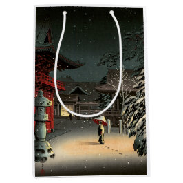 Tsuchiya Koitsu - Schnee bei Nezu Shrine Mittlere Geschenktüte