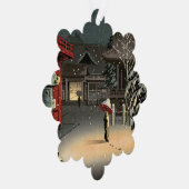 Tsuchiya Koitsu - Schnee bei Nezu Shrine Ornament Karte (Rechts)