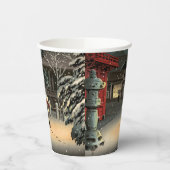 Tsuchiya Koitsu - Schnee bei Nezu Shrine Pappbecher (Links)