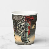 Tsuchiya Koitsu - Schnee bei Nezu Shrine Pappbecher (Rechts)