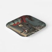 Tsuchiya Koitsu - Schnee bei Nezu Shrine Pappteller (Gewinkelt)