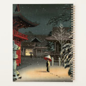 Tsuchiya Koitsu - Schnee bei Nezu Shrine Planer (Rückseite)