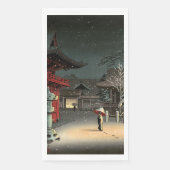 Tsuchiya Koitsu - Schnee bei Nezu Shrine Serviette (Vorderseite)