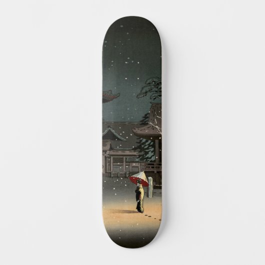 Tsuchiya Koitsu - Schnee bei Nezu Shrine Skateboard (Vorderseite)