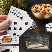 Tsuchiya Koitsu - Schnee bei Nezu Shrine Spielkarten (In Situ)