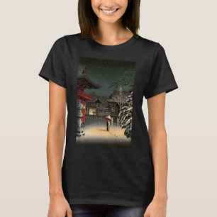Tsuchiya Koitsu - Schnee bei Nezu Shrine T-Shirt