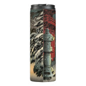 Tsuchiya Koitsu - Schnee bei Nezu Shrine Thermosbecher (Rückseite)