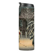 Tsuchiya Koitsu - Schnee bei Nezu Shrine Thermosbecher (Nach rechts gedreht)