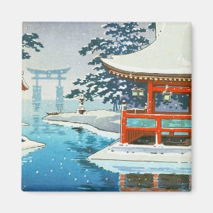 Tsuchiya Koitsu Schnee Miyajima Winterlandschaft K Magnet