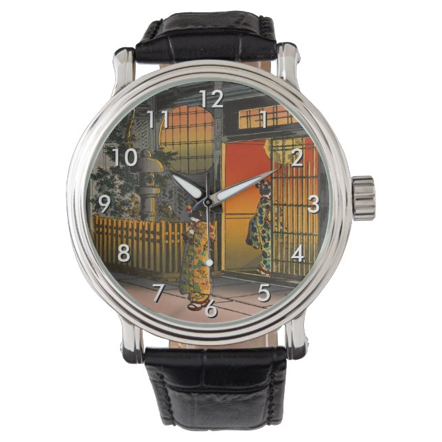 Tsuchiya Koitsu - Side Street Araki in Yotsuya Armbanduhr (Vorderseite)