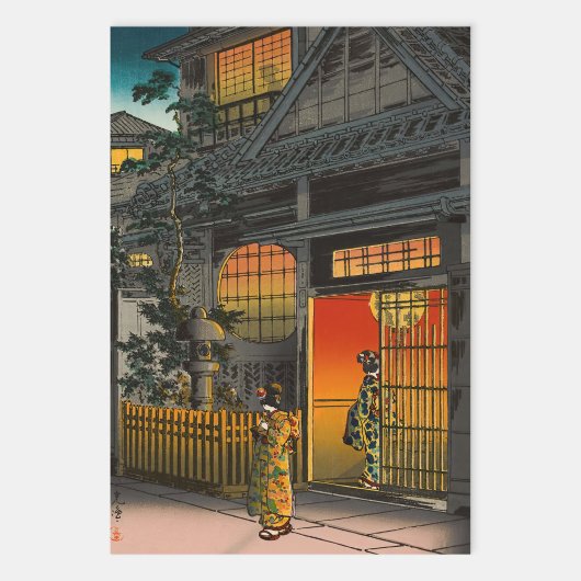 Tsuchiya Koitsu - Side Street Araki in Yotsuya Geschenkpapier Set