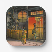 Tsuchiya Koitsu - Side Street Araki in Yotsuya Pappteller (Vorderseite)