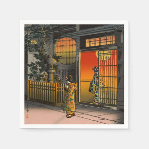 Tsuchiya Koitsu - Side Street Araki in Yotsuya Serviette