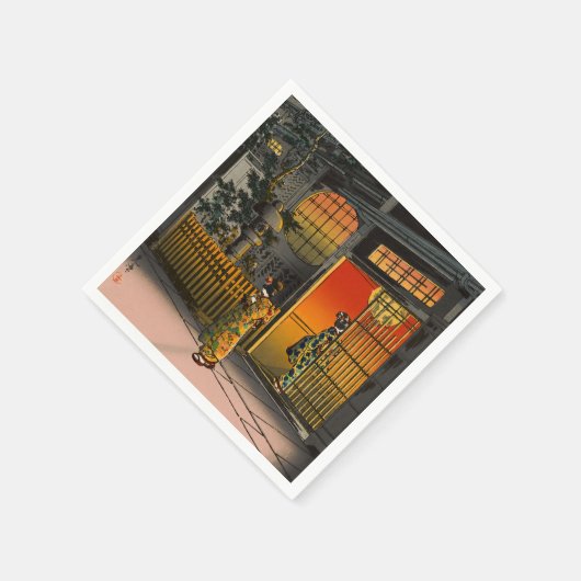 Tsuchiya Koitsu - Side Street Araki in Yotsuya Serviette (Ecke)