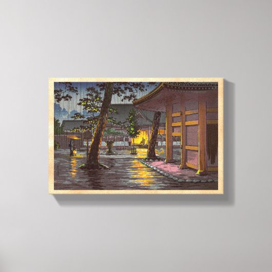 Tsuchiya Koitsu Sketches Takanawa Sengakuji Temple Leinwanddruck (Vorderseite)