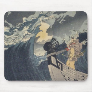 Tsukioka Yoshitoshi - Benkei gegen einen Vollmond Mousepad