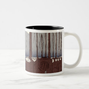 Tsukudajima Insel und der Fukagawa Bezirk Zweifarbige Tasse